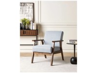 Beliani Fauteuil  Asnes Tissu Gris