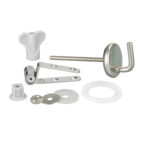 Set di fissaggio WC Wenko, 15 pezzi, acciaio inox, per il montaggio dei sedili WC.