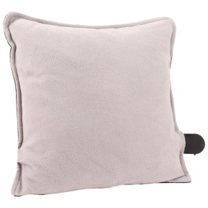 Cuscino riscaldante AddLiving Wireless, grigio chiaro, quadrato, in morbido pile con tecnologia infrarossi.