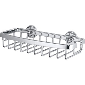 Étagère de douche Tesa Aluxx en aluminium chromé pour montage mural dans la salle de bain.