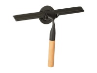 Wenko Turbo-Loc Badezimmerwischer Bambusa Edelstahl / Bambus Schwarz