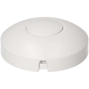 Variateur de pied universel blanc pour installation de lampe, compatible LED et halogène.