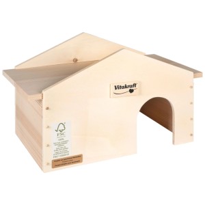 Vitakraft casetta per conigli nani fai-da-te in legno FSC® non trattato.