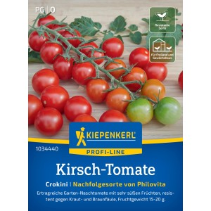 Tomate cerise Kiepenkerl Crokini : Tomates rouges et sucrées sur la grappe, graines potagères pour jardin et serre.