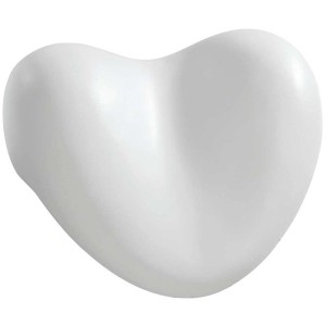 Oreiller de bain Wenko Tropic blanc en forme de cœur pour un bain relaxant.