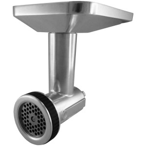 Trisa Fleischwolf für Kitchen Professional Küchenmaschine, Edelstahl, mit Einfüllstutzen und Lochscheiben.