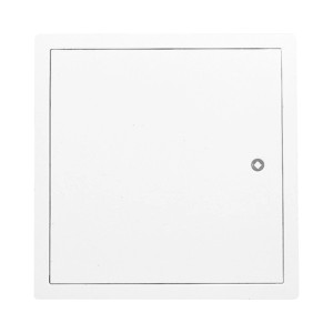 Sportello d'ispezione bianco Marley, 150x150 mm, in lamiera d'acciaio zincata con chiusura a quadro.