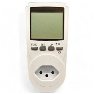 Schönenberger Energiezähler, digital, weiß, mit Display und T12/T13 Stecker.
