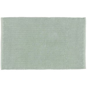 Tappeto bagno Wenko Mona verde chiaro in cotone con rivestimento antiscivolo.