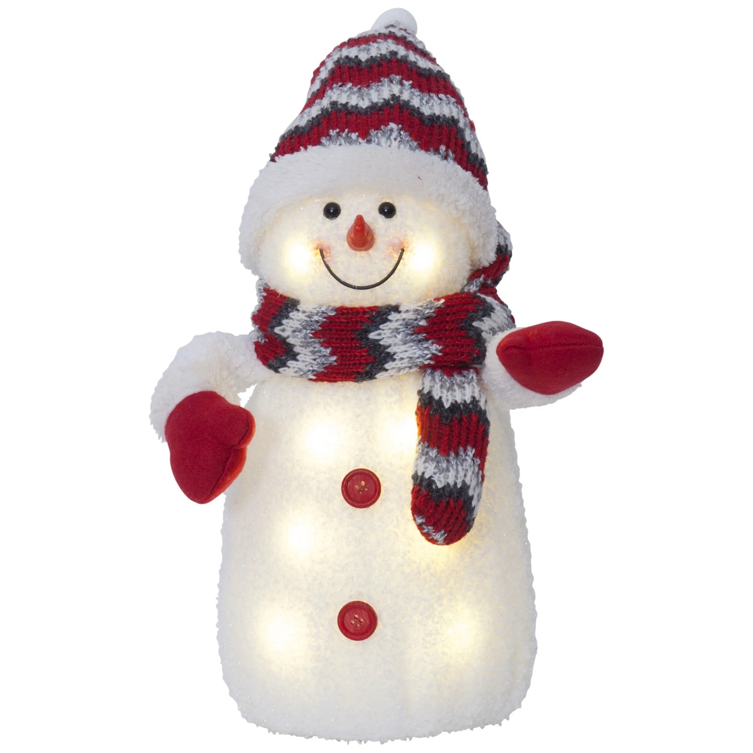 2 Bonhommes De Neige LED Avec Minuterie - Décoration Lumineuse De Noël En Céramique - 11