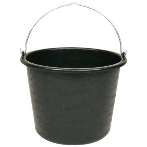 Seau à mortier Jopa 20 l avec anse, seau de chantier en plastique pour mortier et matériaux de construction.