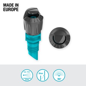 Gardena Ugello a spruzzo 180° Set da 5 per sistemi Micro-Drip per l'irrigazione di aiuole di fiori e ortaggi.