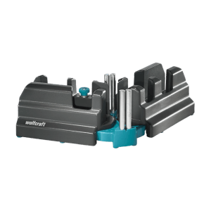 wolfcraft falsa squadra e troncatrice, grigio-turchese, per tagli obliqui e misurazione angoli con seghe a mano.