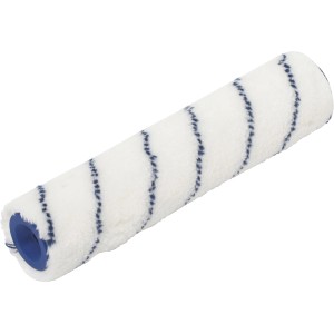 Rullo per pittura in poliestere LUX, 25 cm, per superfici lisce, rullo bianco con strisce blu.