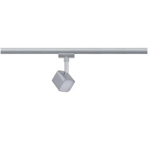 Paulmann Urail LED Spot Muri, cromo opaco, su sistema a binario. Faretto quadrato per illuminazione flessibile.