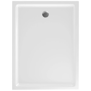 Receveur de douche rectangulaire blanc Cersanit Tako Slim, 120x90 cm, avec drain.