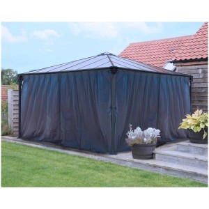 Set di tende per gazebo Palram Palermo 4300, impermeabile, facile montaggio con clip.