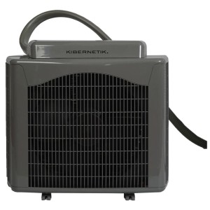 Condizionatore split mobile Kibernetik ECO 13, grigio, con griglia frontale e cavo di connessione.