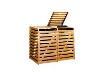 Weka Mülltonnenbox für 2 Tonnen Honigbraun