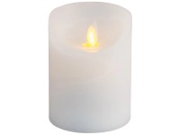 LED-Wachskerze mit beweglicher Flamme Ø 7,5 cm / Höhe 10 cm