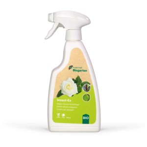 Spray Insect-Ex pour la lutte biologique contre les acariens et les pucerons.