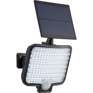 Projecteur d'extérieur solaire LED avec détecteur de mouvement, 5W, 550lm, avec panneau solaire et 120 LED.