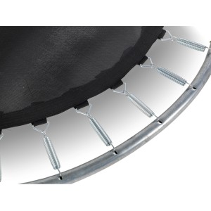 Dettaglio: molle e telaio del trampolino interrato EXIT Silhouette nero.