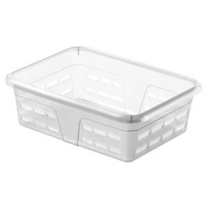 Rotho Combi-Korb A6 Graphix, transparente Aufbewahrungsbox für Büro und Haushalt.