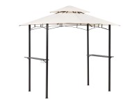 Beliani Pavillon Naro Stahl Beige (HxBxT) 245 x 121 x 185 cm Beliani Pavillon Naro Stahl Beige (HxBxT) 245 x 121 x 185 cm