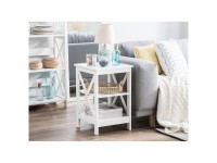 Table d'appoint Beliani Foster Blanc (HxlxP) 60 x 40 x 40 cm