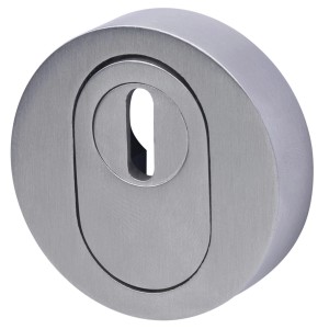 Rosetta di protezione Alpertec, acciaio inox opaco, per ferramenta per porte con protezione antitrapano cilindro.