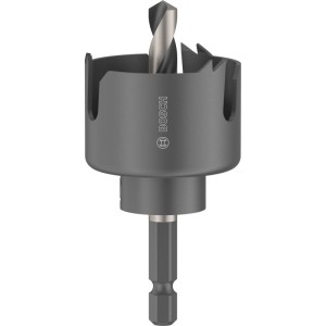 Seghe a tazza Bosch Wood and Drywall, Ø 38mm, con punta e supporto per tagli rapidi in legno e cartongesso.