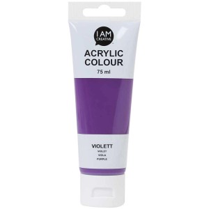 Tube I Am Creative Acrylfarbe Violett, 75 ml. Studienqualität für Künstler.