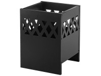 Beliani Feuerstelle Shiga Stahl Schwarz Beliani Feuerstelle Shiga Stahl Schwarz