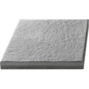 Lastra per terrazza Kann Sincera grigia, 40x40 cm, con superficie strutturata per terrazza e vialetto.