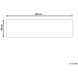 Immagine del tappeto Kapan beige chiaro, 80x300 cm, con dimensioni.