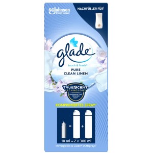 Glade One Touch Fresh Cotton Ricarica, 10ml, per un fresco profumo.