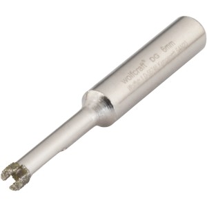 Wolfcraft Punta diamantata Ceramic, 6 mm, per forare con precisione le piastrelle con avvitatore a batteria.