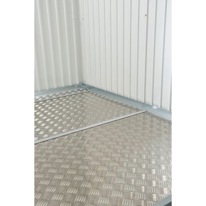 Panneau de plancher Biohort pour armoire à outils taille 90 en tôle d'aluminium striée, profilé de connexion inclus.