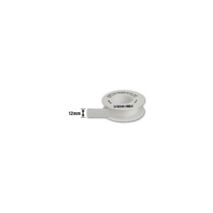 Rouleau de ruban d'étanchéité pour filetage, largeur 12mm, en téflon pour systèmes de tuyauterie.
