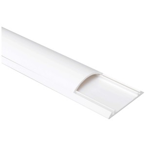 Goulotte de câbles Schönenberger blanche, auto-adhésive, 50x13mm, 1m de long.