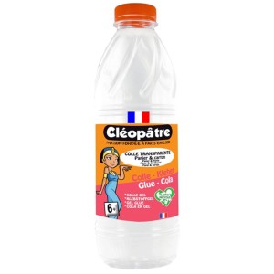 Colla per carta trasparente Cléopâtre, flacone da 1 kg per lavoretti con carta e cartone.