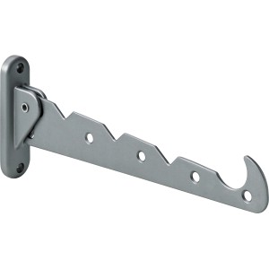 Aérateur de vêtements Hettich argenté (290 mm) en aluminium-plastique pour montage mural.
