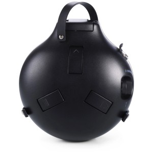 Fornello a gas portatile nomadiQ nero a 2 fuochi piegato per outdoor e campeggio.