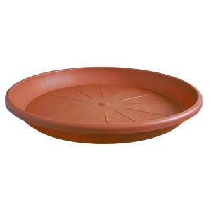 Soucoupe pour pot de fleurs Geli Cylindro, terracotta, Ø 37 cm, en plastique.