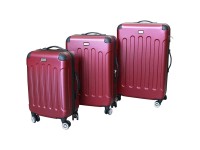 Rollkoffer-Set Burgundrot 3-tlg.