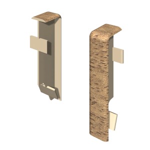 Connecteur Egger Kubisch, 6 cm, Chêne Naturel, lot de 2 pièces pour plinthes.