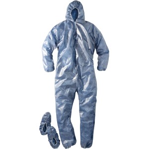 Combinaison de peintre LUX bleue XL avec capuche et élastique pour la protection lors de la peinture.
