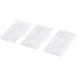 Trois inserts transparents pour bac à peinture LUX 15x30 cm avec surface d'essuyage pour seaux de peinture.