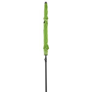 Parasol de plage Doppler Windprofi Neo 200 vert plié avec armature noire.
